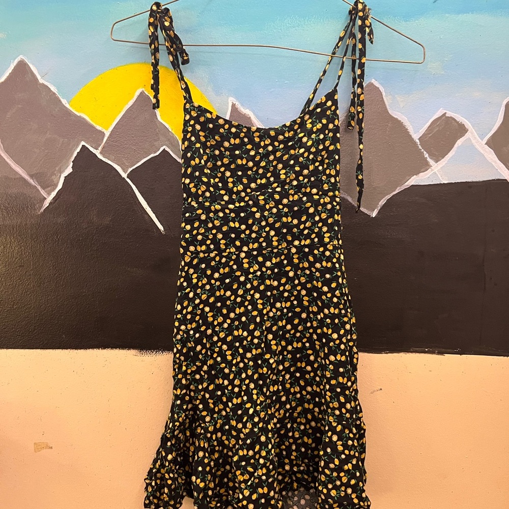 Lemon Backless Mini Dress